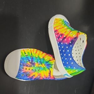 Native Vibrant Tie-Dye Kids Slip-On Shoes